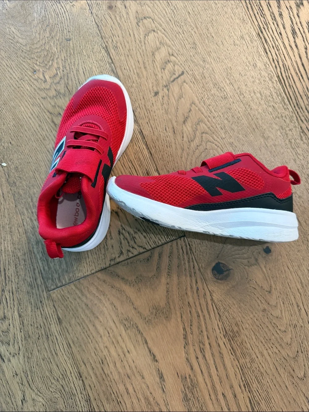New Balance Red and Black Kids' Lightweight Sneakers